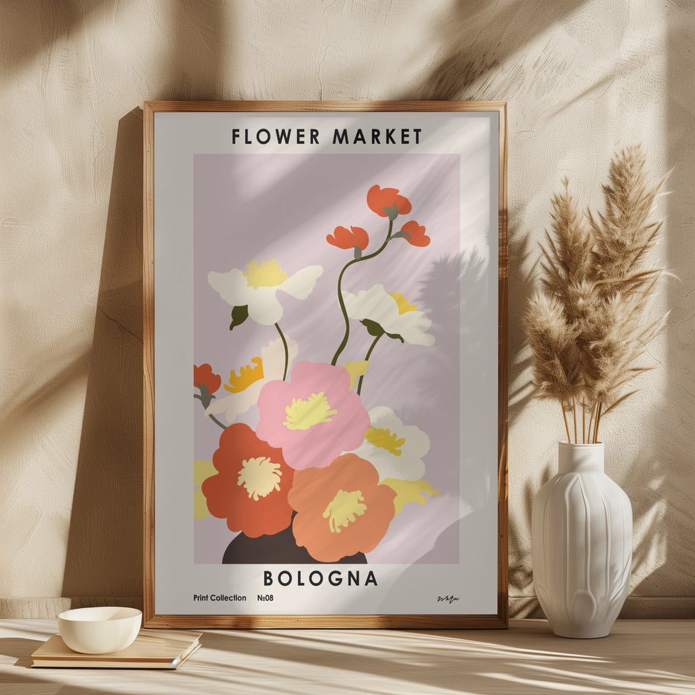 Flower Market Bologna Print