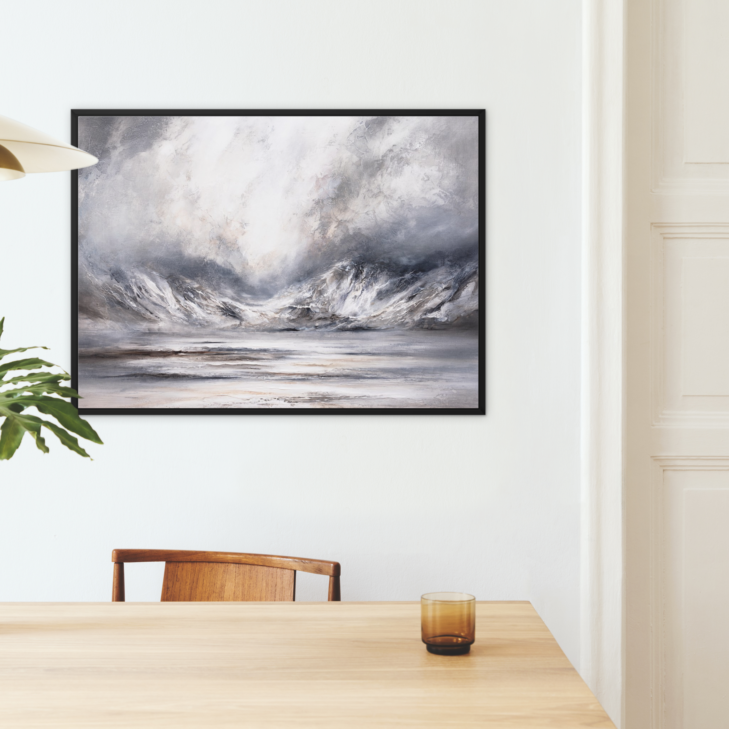 Fjords Landscape Framed Printed Canvas - Mala Art Co.