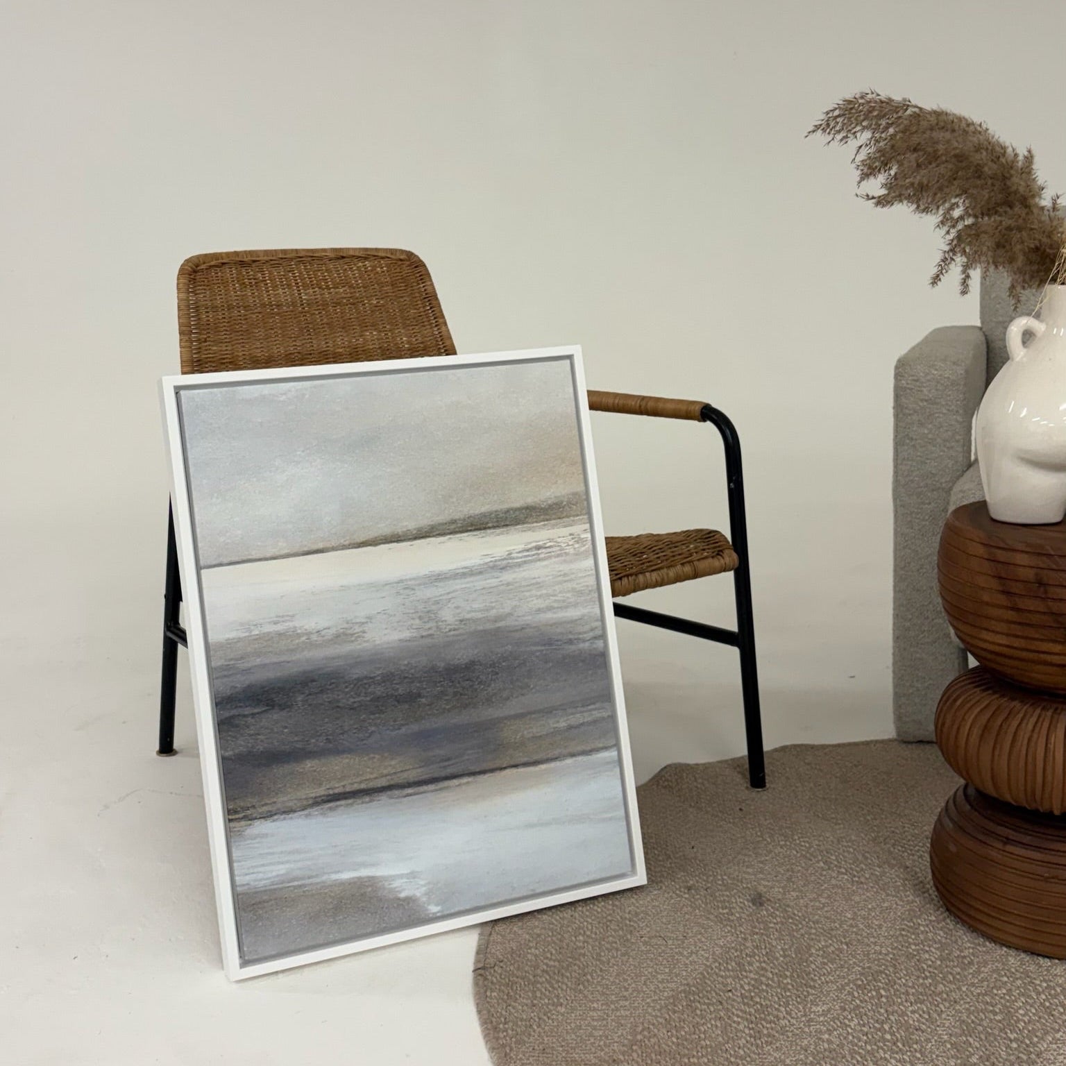 Land 1 Framed Printed Canvas - Mala Art Co.