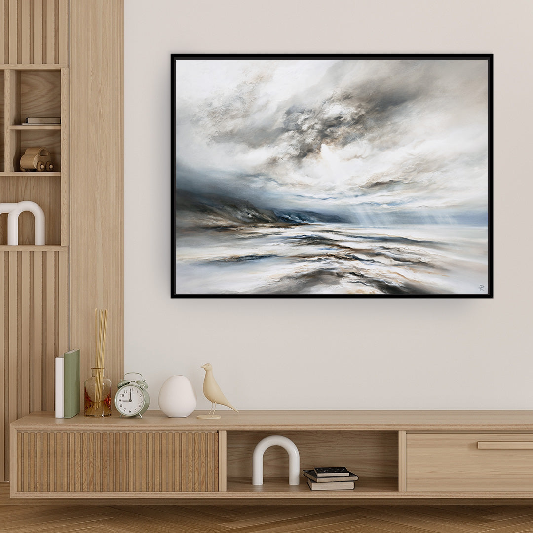 Coastal Light Landscape Framed Printed Canvas - Mala Art Co.