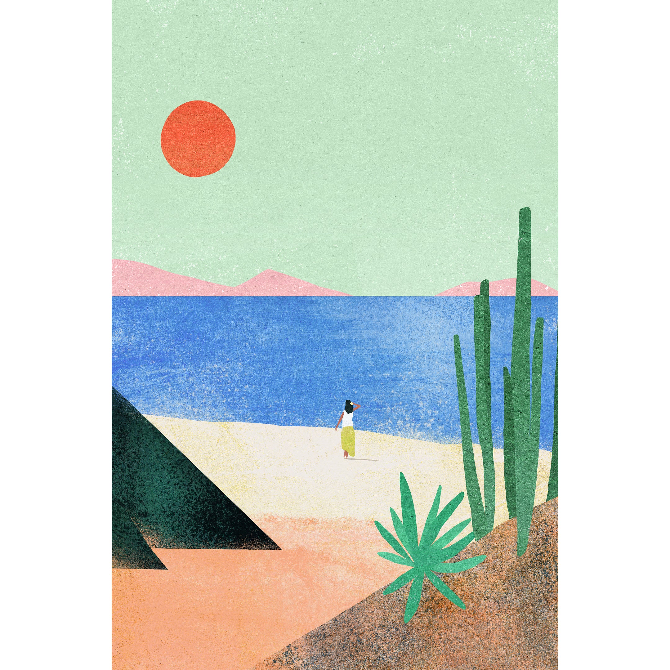 Beach Girl Print