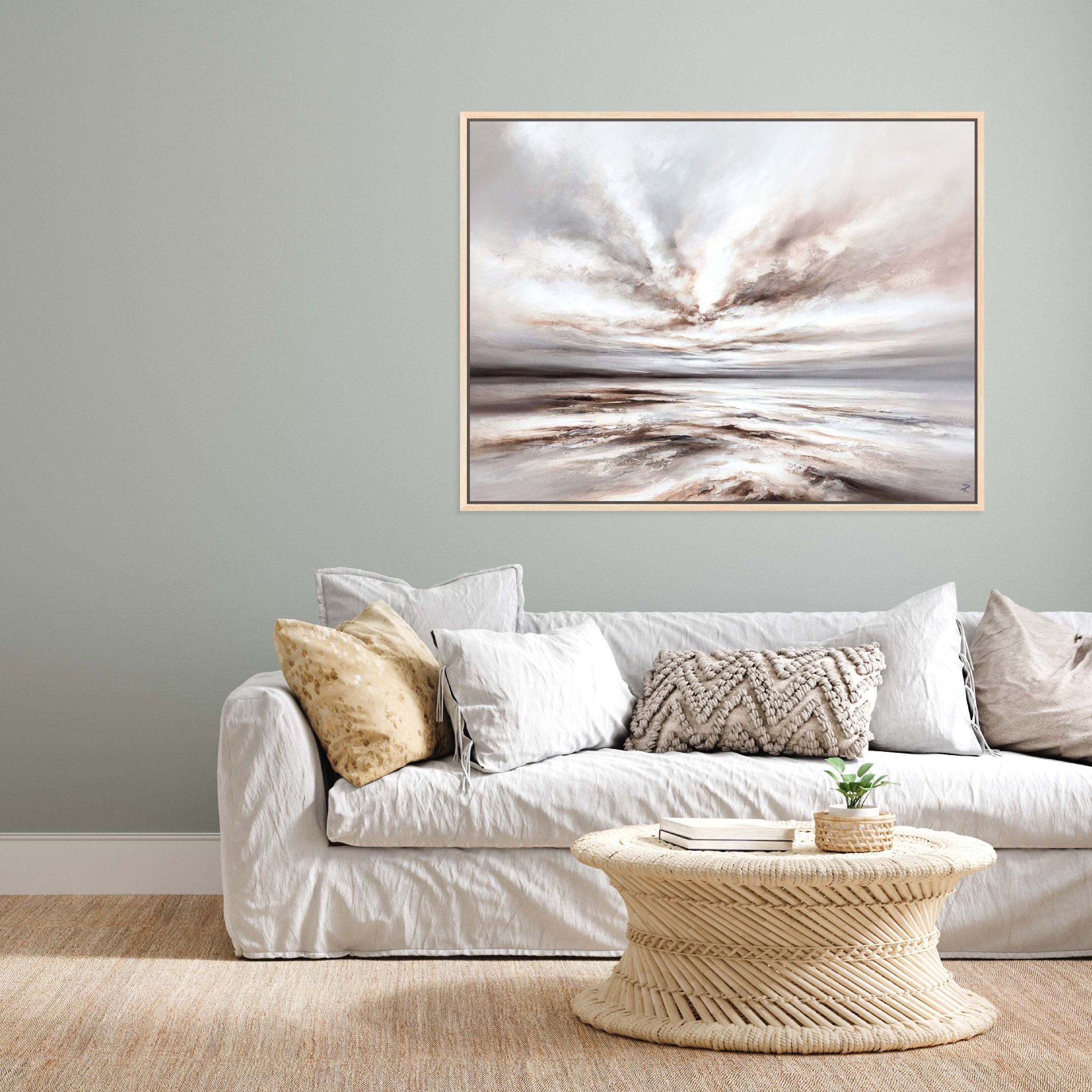 Drift Landscape Framed Printed Canvas - Mala Art Co.