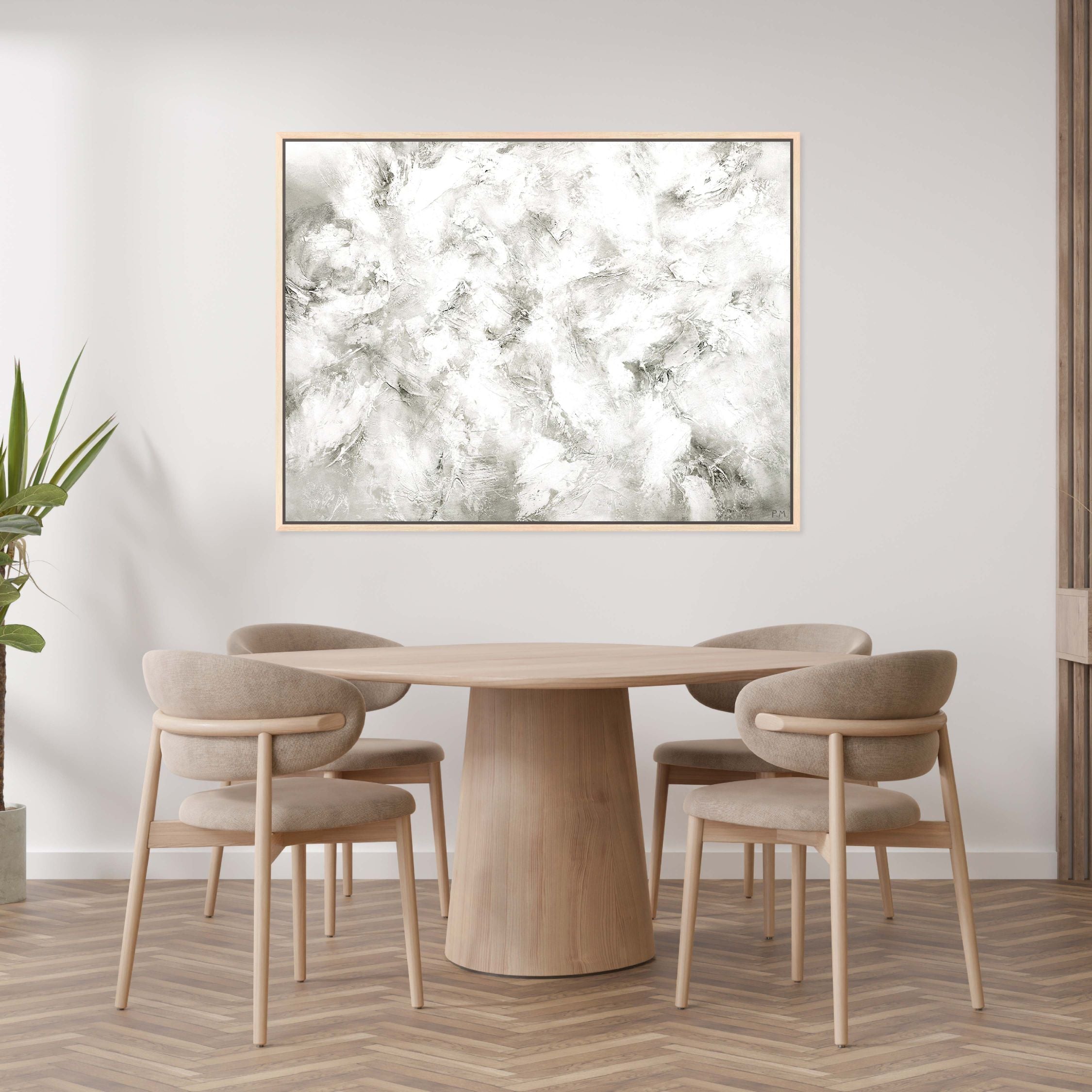 Fracture Landscape Framed Printed Canvas - Mala Art Co.