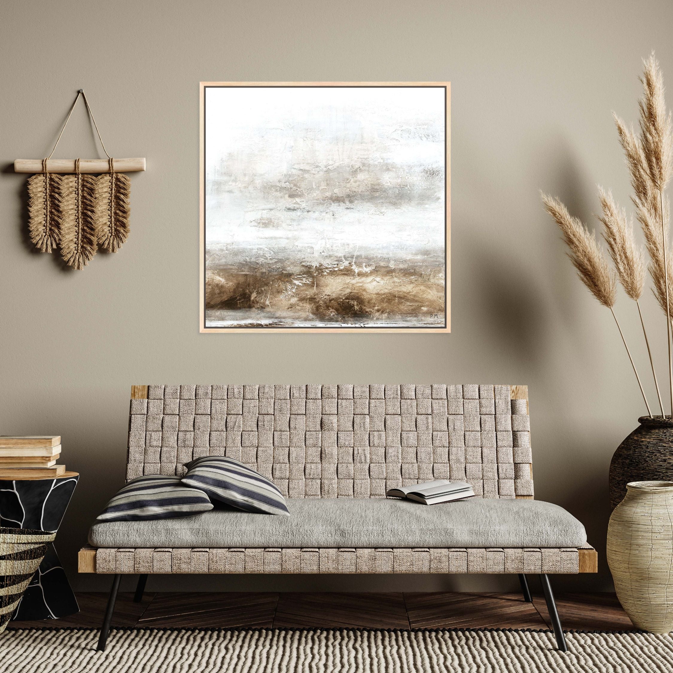 Echoes Square Framed Printed Canvas - Mala Art Co.