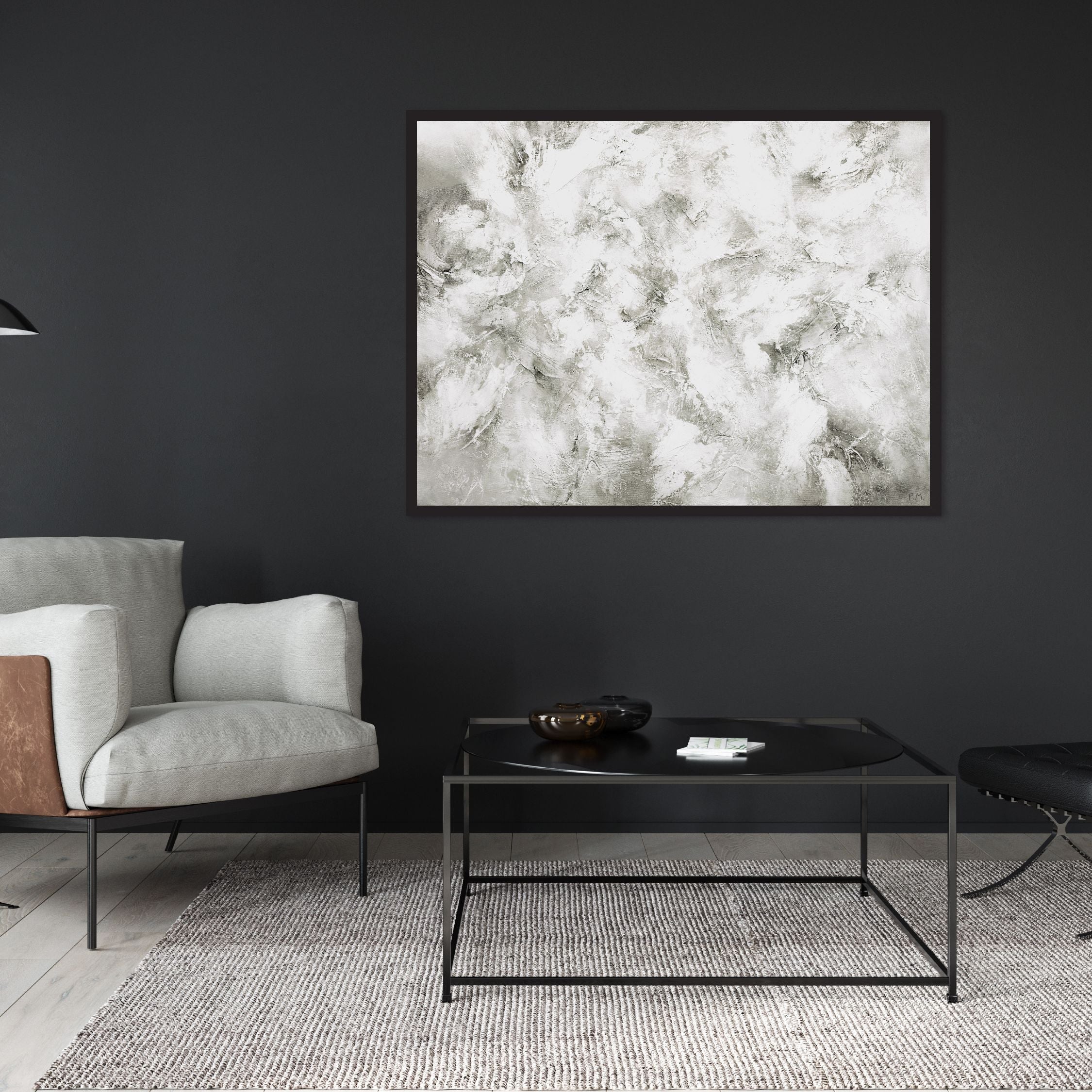 Fracture Landscape Framed Printed Canvas - Mala Art Co.