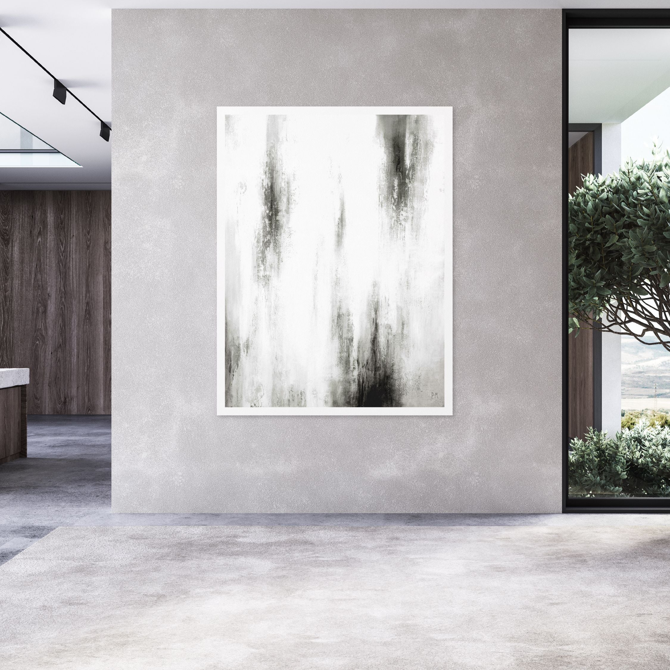 Manhattan II Portrait Framed Printed Canvas - Mala Art Co.