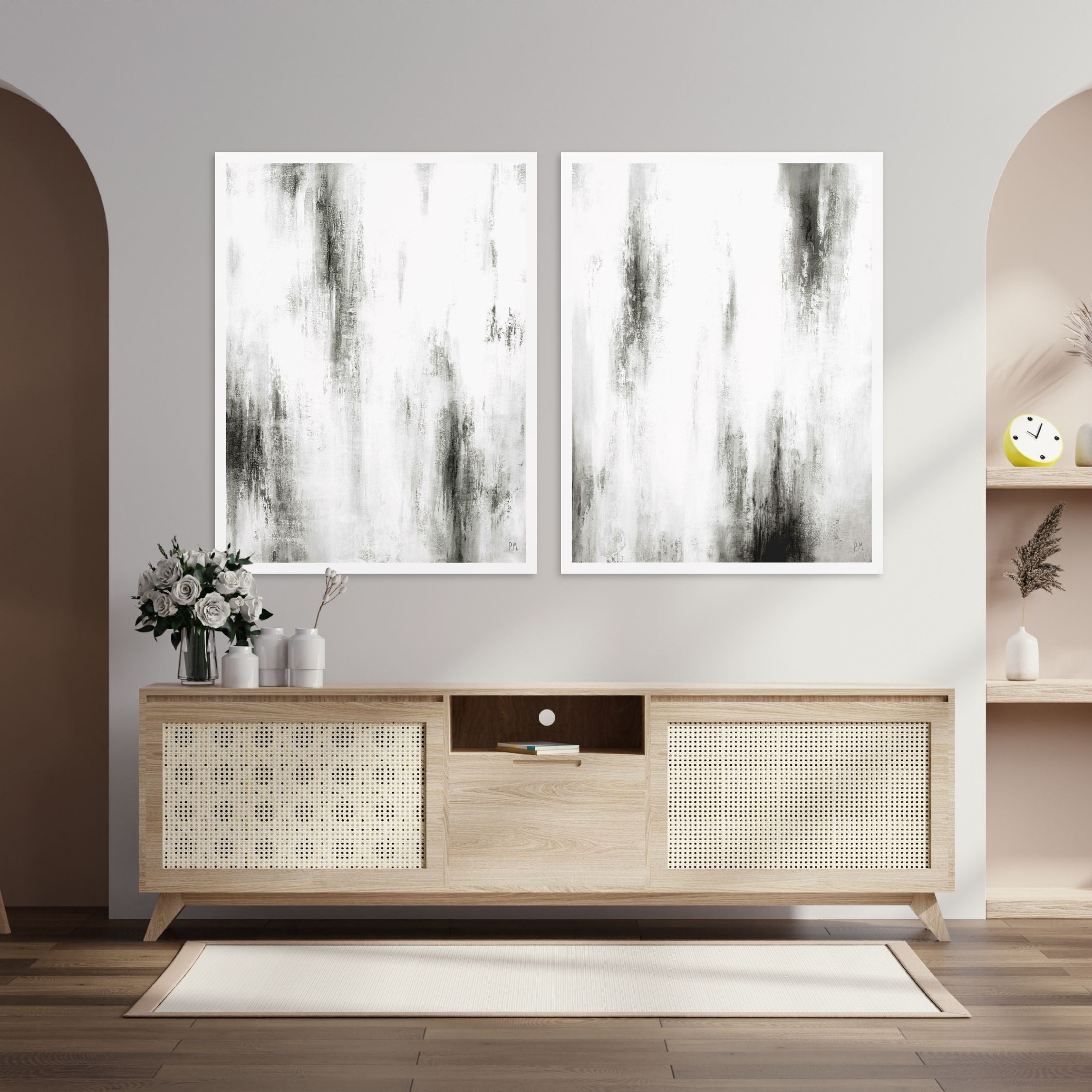 Manhattan II Portrait Framed Printed Canvas - Mala Art Co.