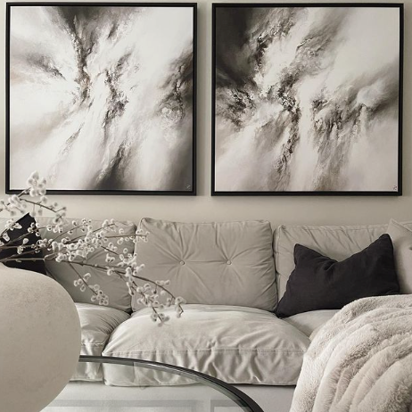 Fusion II Square Framed Printed Canvas - Mala Art Co.