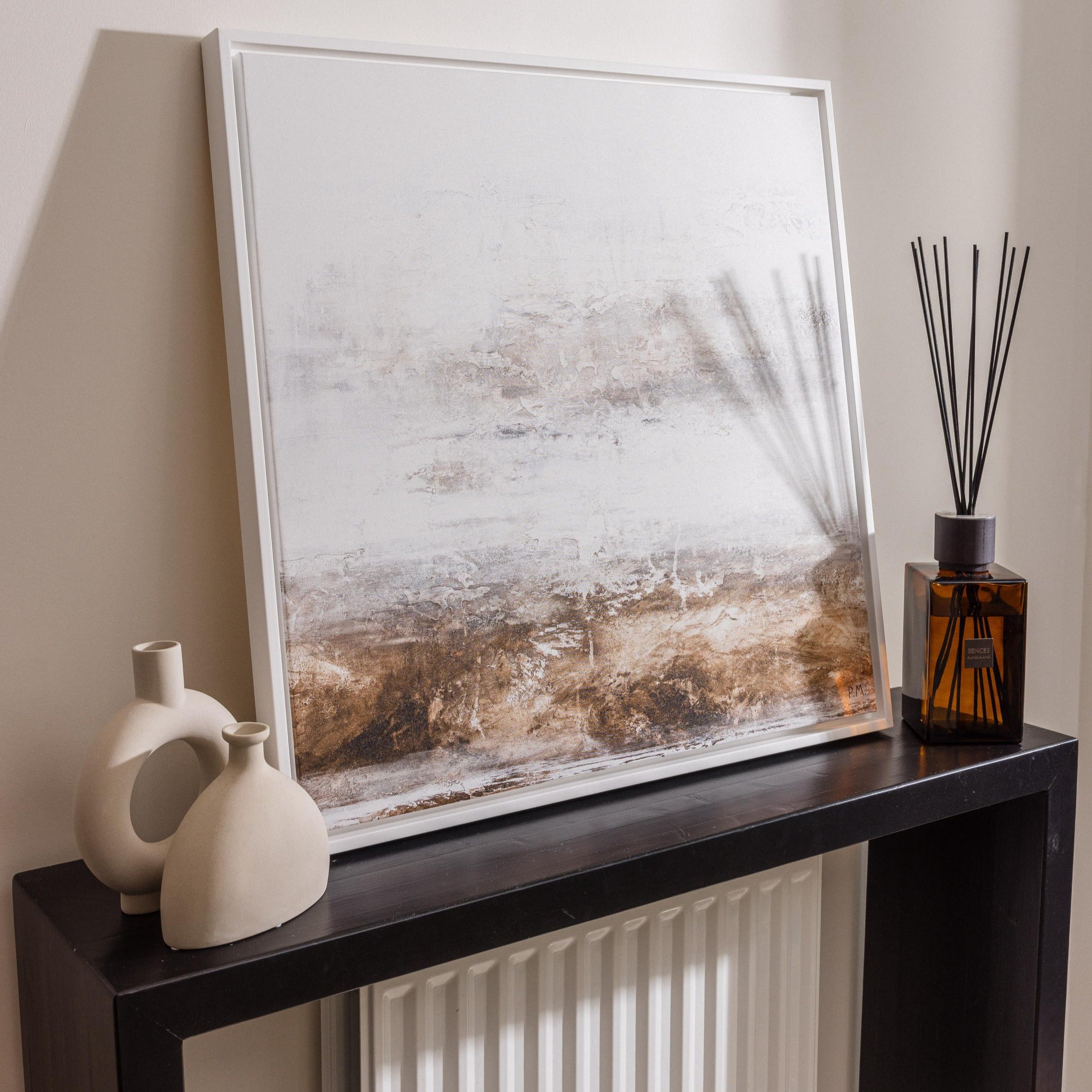 Echoes Square Framed Printed Canvas - Mala Art Co.