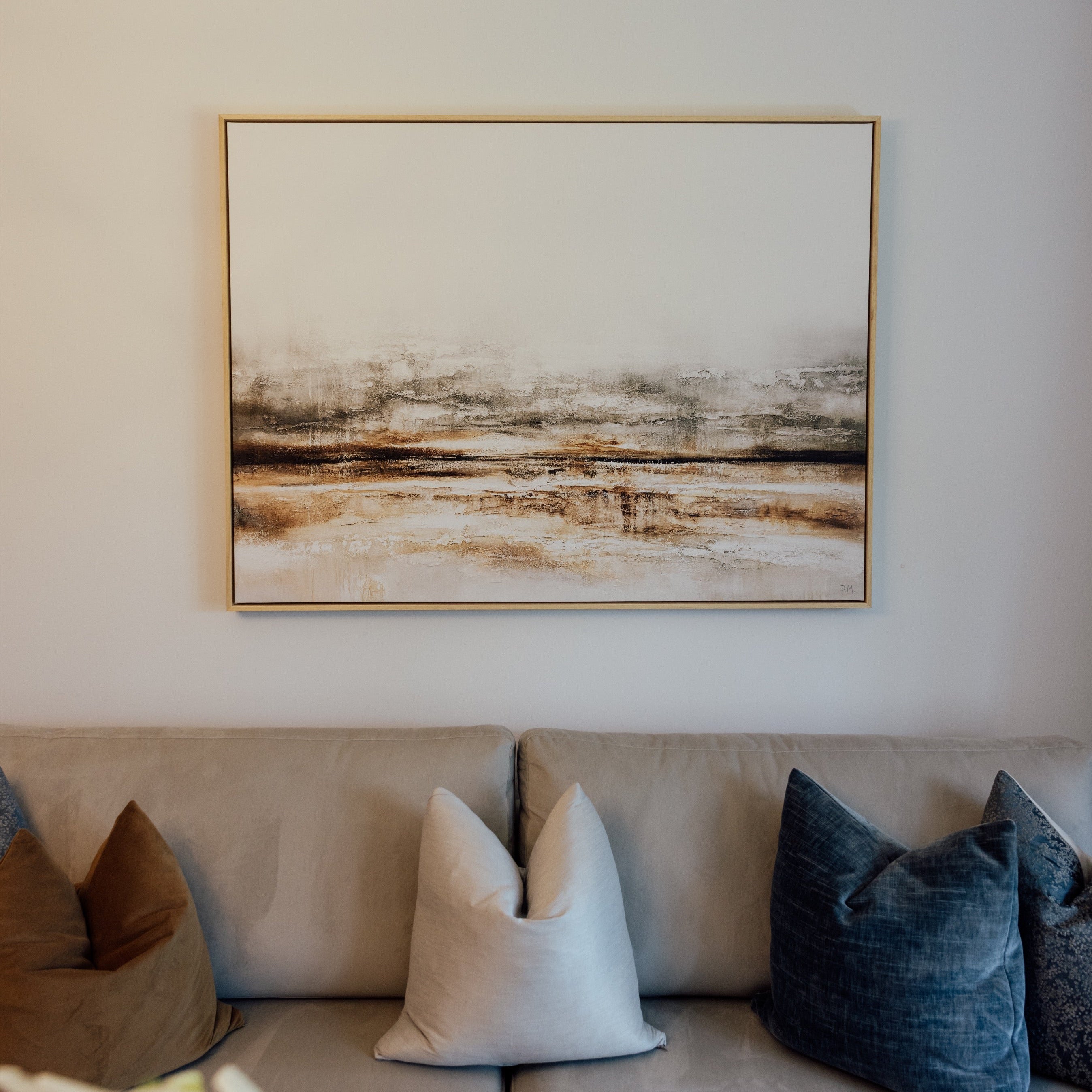 Embers Landscape Framed Printed Canvas - Mala Art Co.