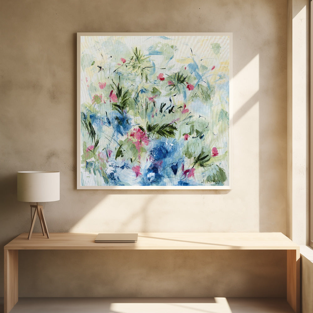 Ferns Square Framed Printed Canvas - Mala Art Co.