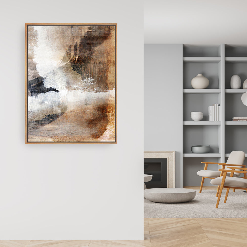 Layers 2 Framed Printed Canvas - Mala Art Co.
