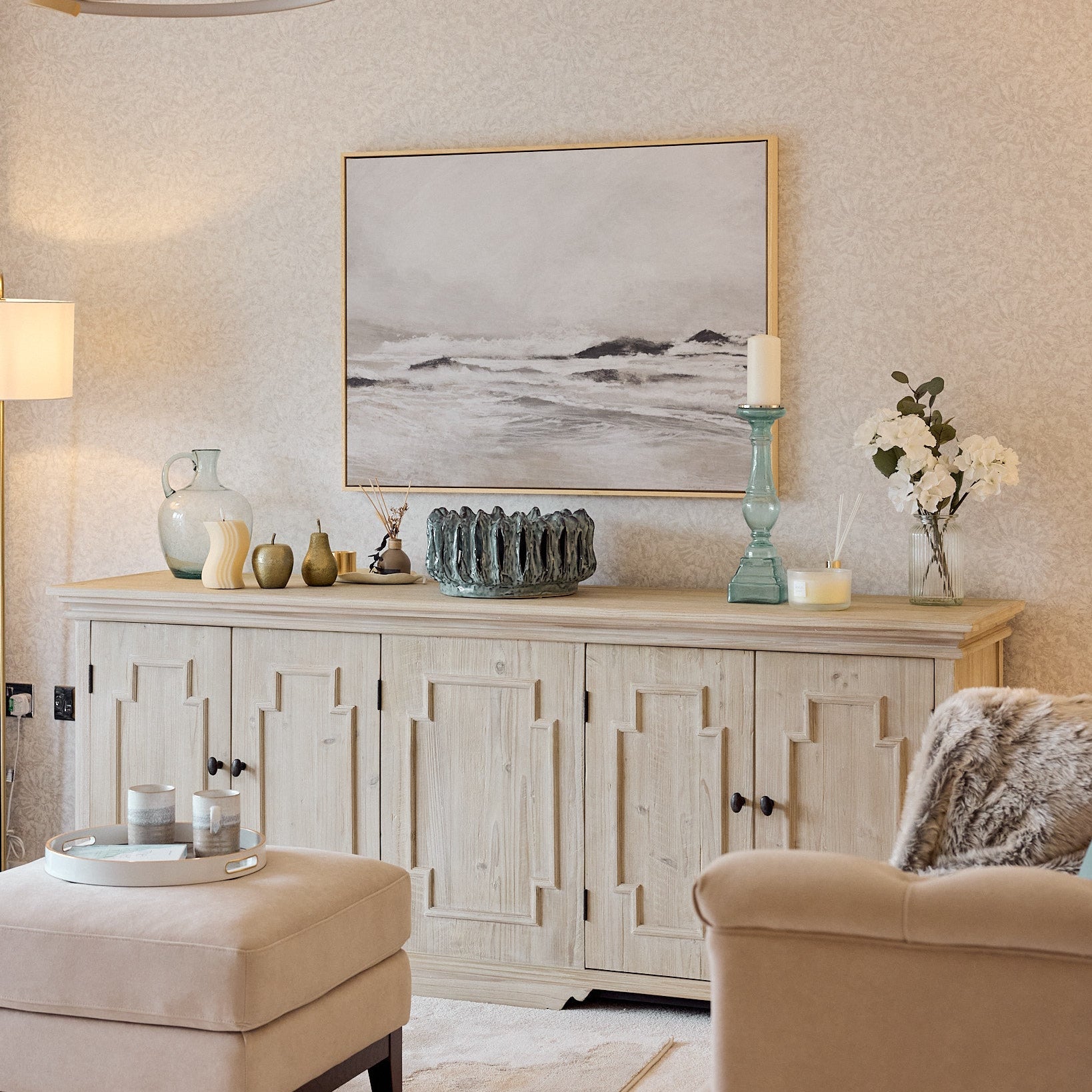 September Coast Landscape Framed Printed Canvas - Mala Art Co.