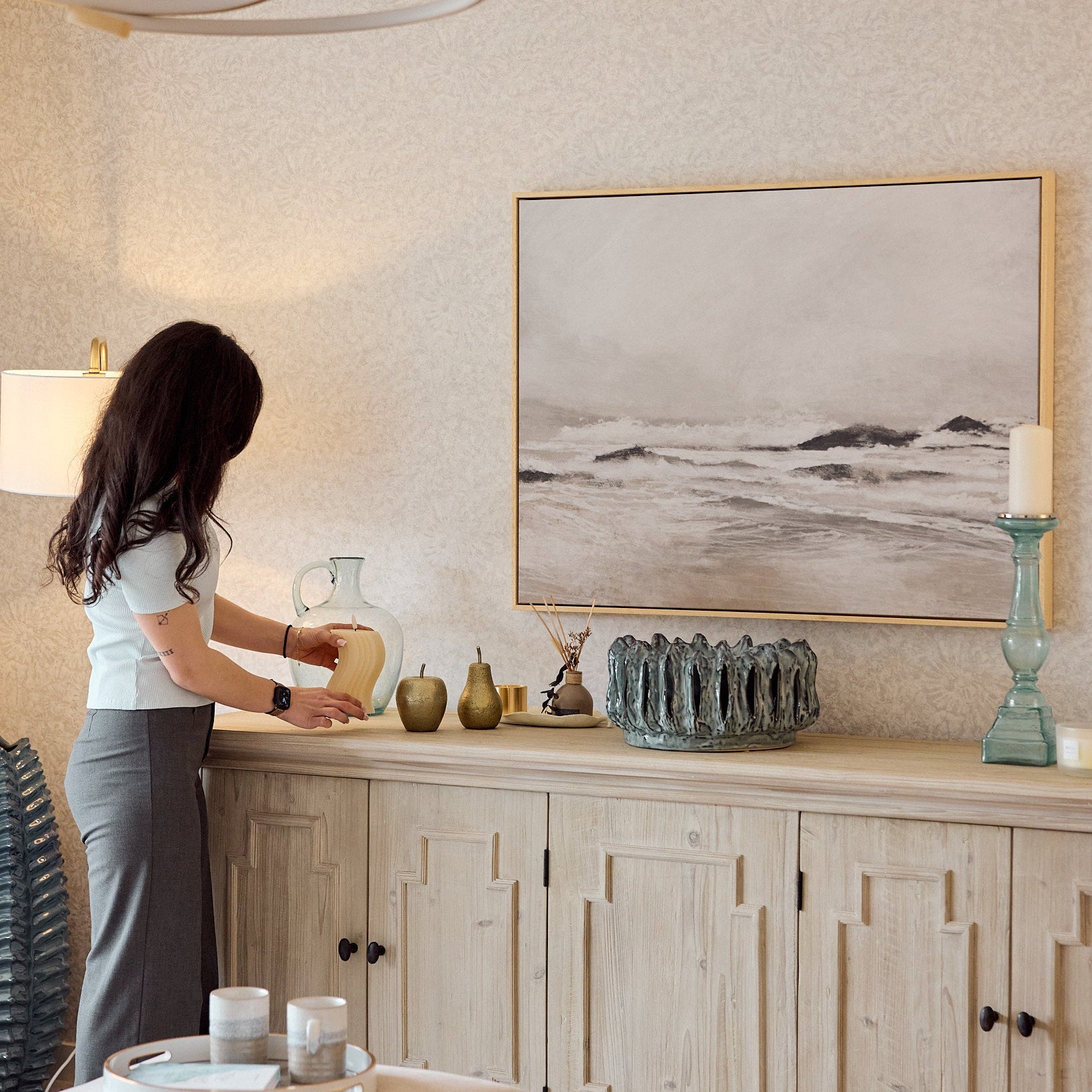 September Coast Landscape Framed Printed Canvas - Mala Art Co.