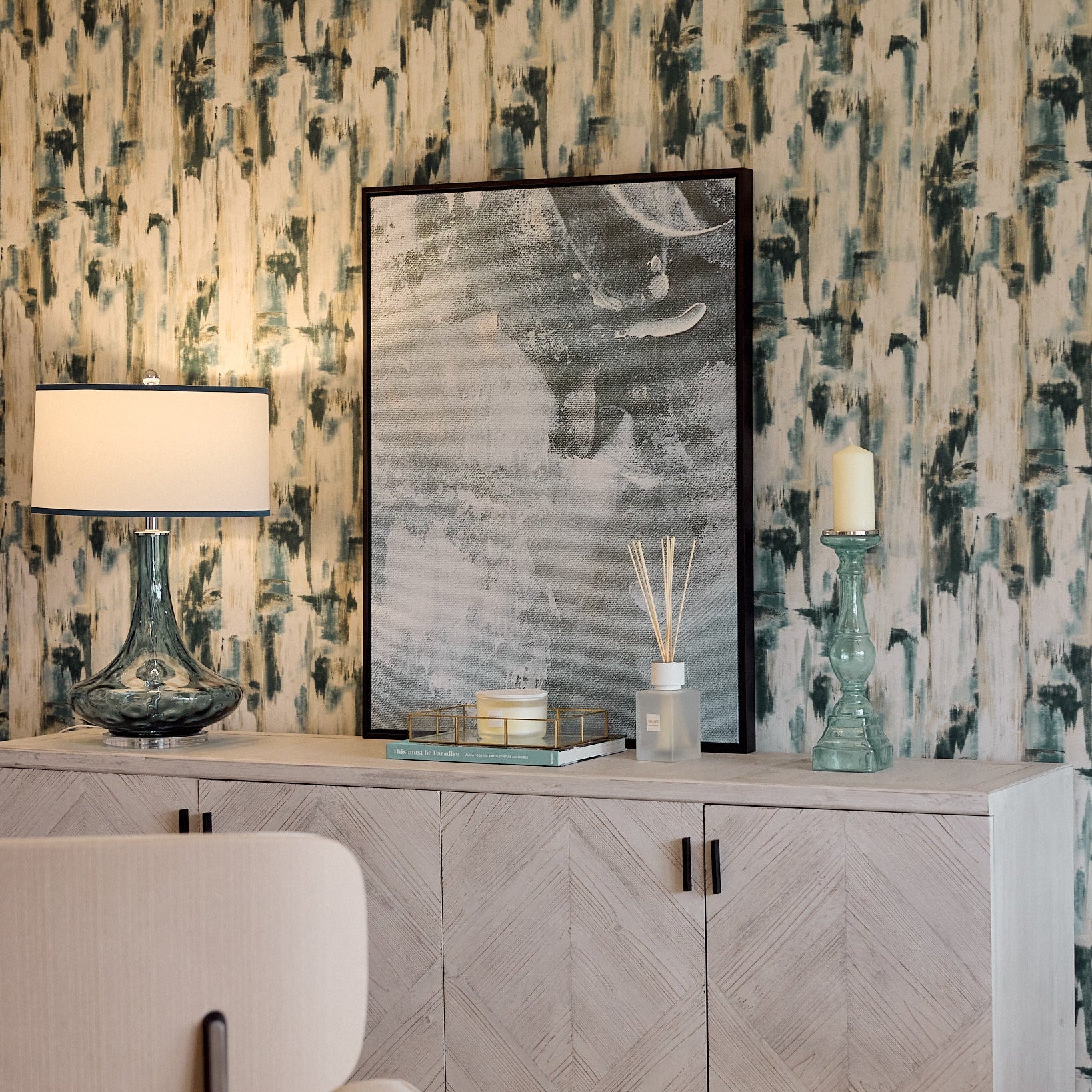 Emerald Acrylic Portrait Framed Printed Canvas - Mala Art Co.