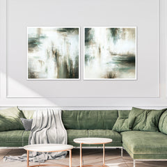 Verde Square Framed Canvas Set of 2 - Mala Art Co.