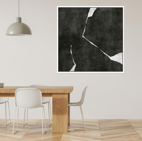 Nero II Square Framed Printed Canvas - Mala Art Co.