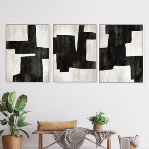 Fabio Portrait Framed Canvas Set of 3 - Mala Art Co.