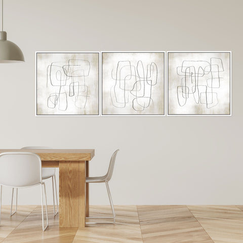 Fina Square Framed Canvas Set of 3